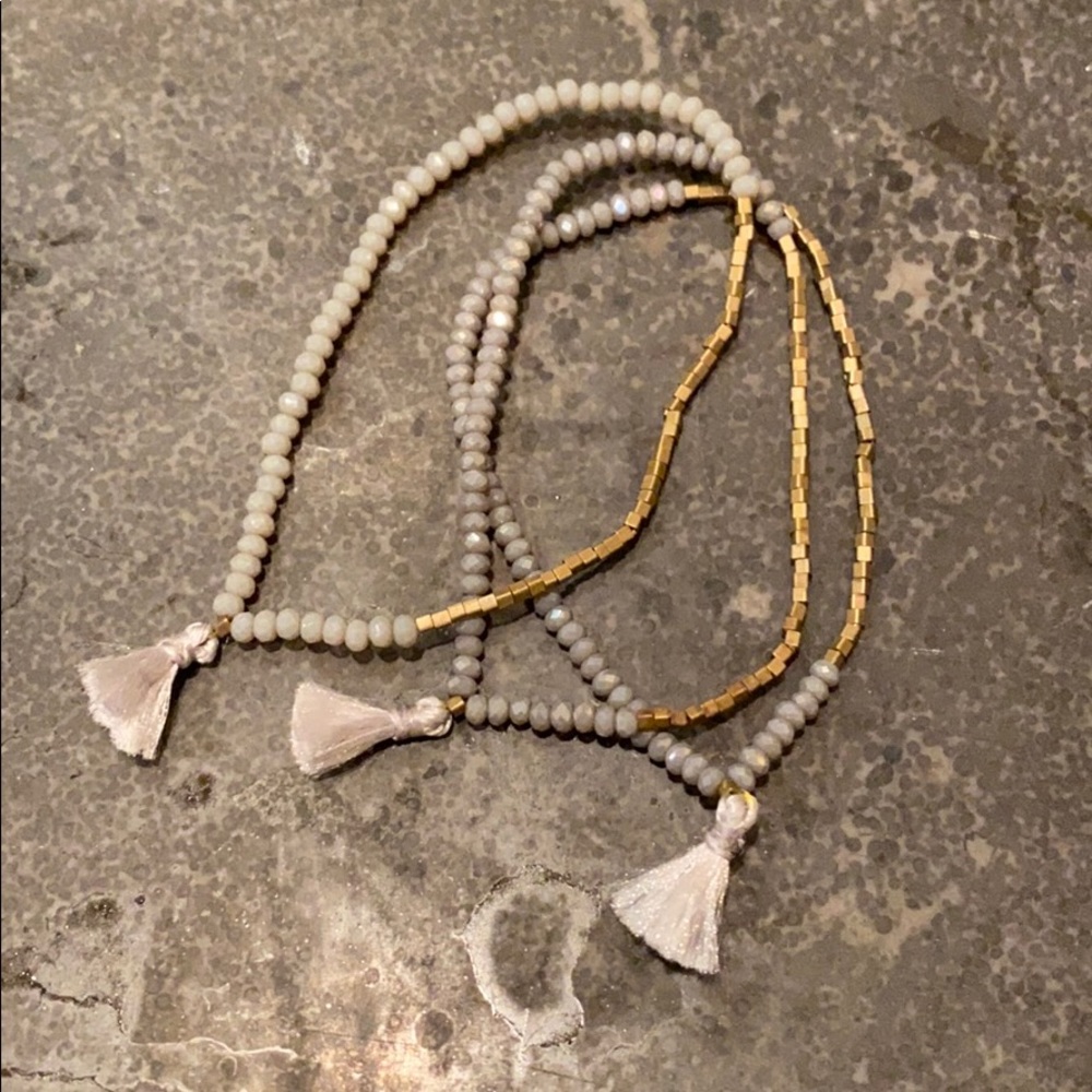 SET OF THREE BEADED BRACELETS
